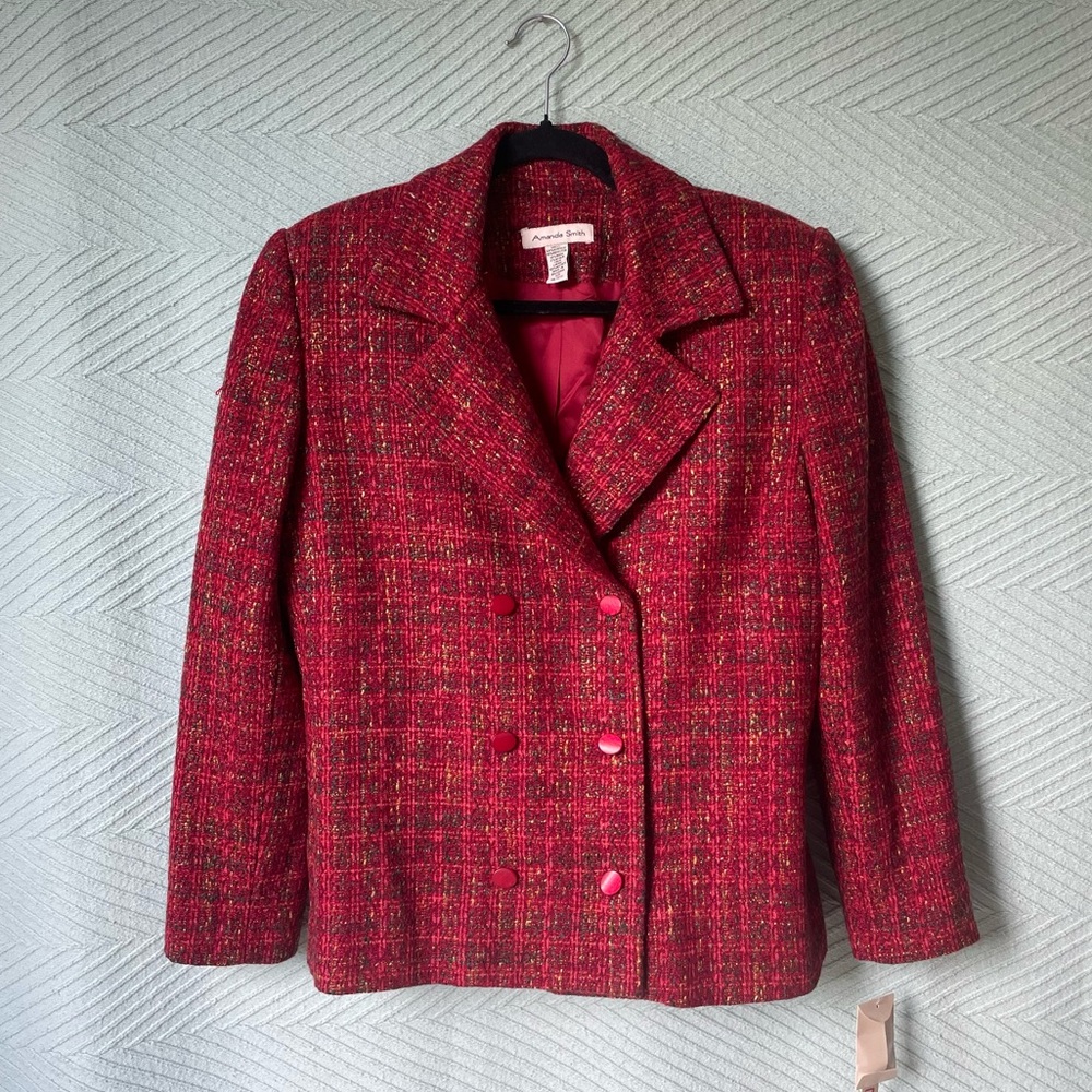 NWT Amanda Smith Woven Blazer/ Suit Jacket